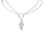 Silver Snake Chain Choker - Vignette | Snakes Store