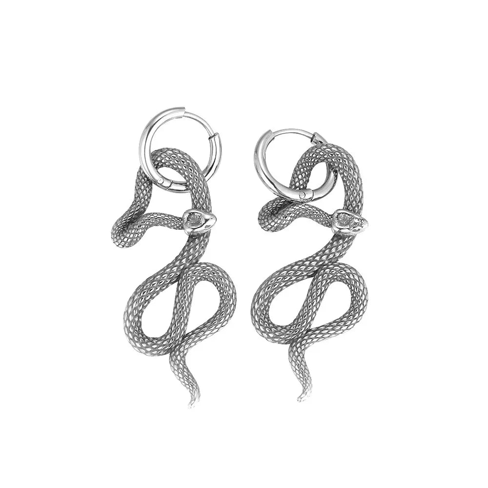 Small Snake Stud Earrings Silver Fits for all 316L Stainless Steel Snakes Store™