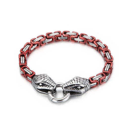 Snake Design Bracelet Red 8" | 21cm 316L Stainless Steel Snakes Store™