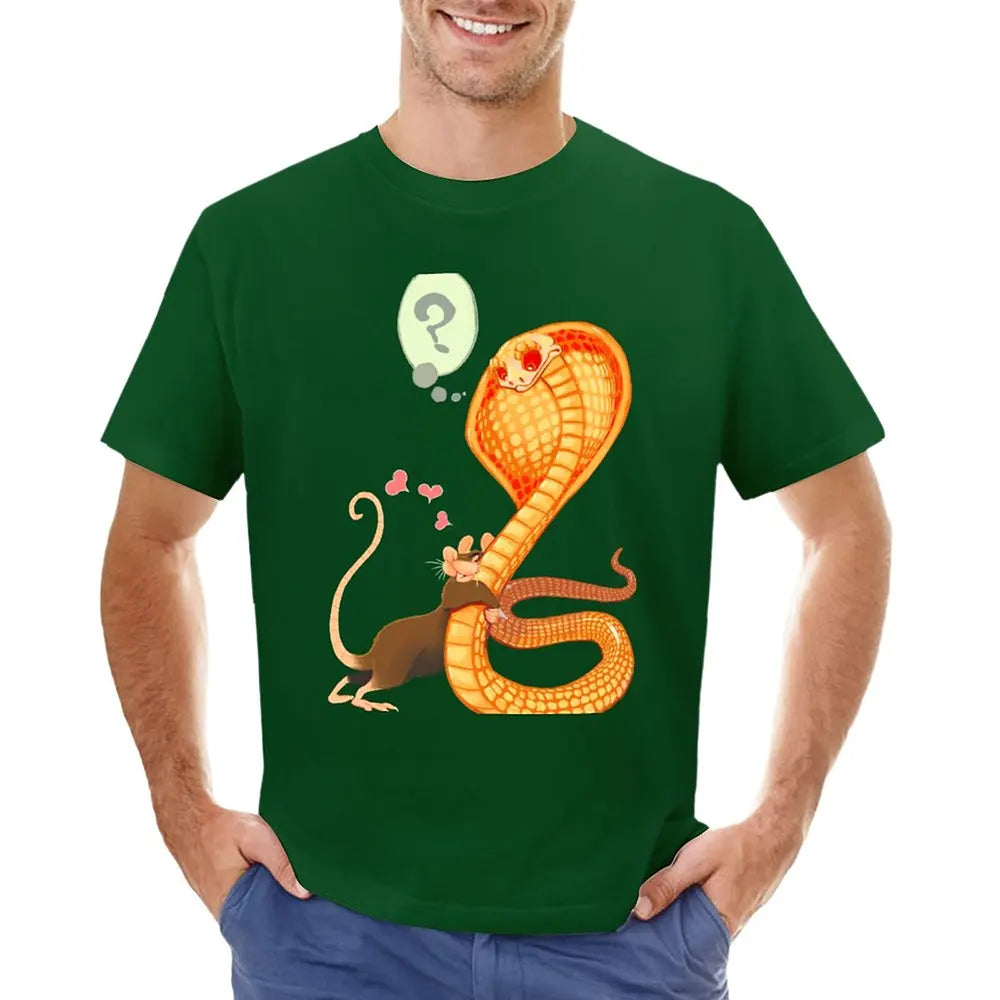 Snake Print T-shirt Green Snakes Store™