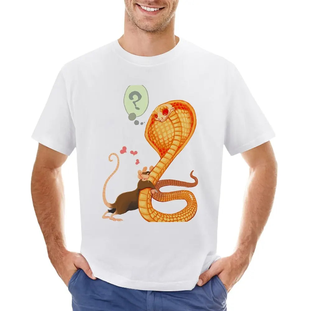 Snake Print T-shirt White Snakes Store™