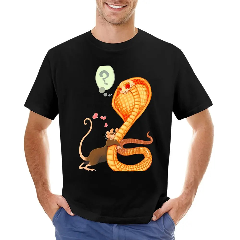 Snake Print T-shirt Black Snakes Store™