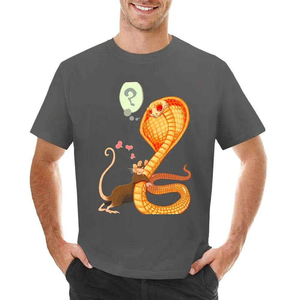 Snake Print T-shirt Gray Snakes Store™