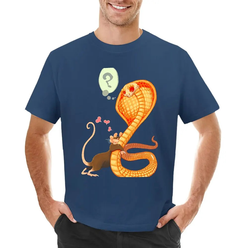 Snake Print T-shirt Blue Snakes Store™