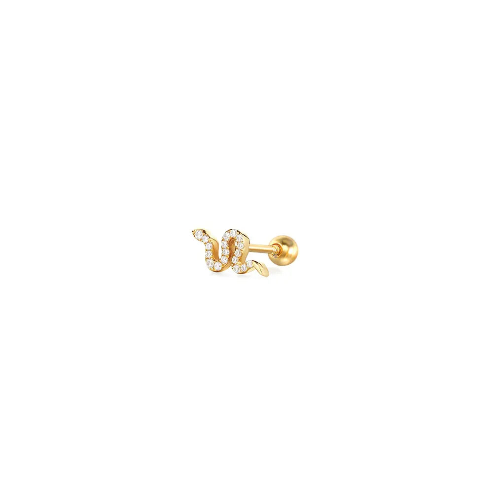 Snake Tragus Earring Gold Fits for all 925 Sterling Silver Snakes Store™