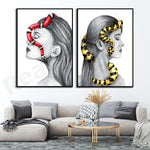 Snake Woman Painting - Vignette | Snakes Store