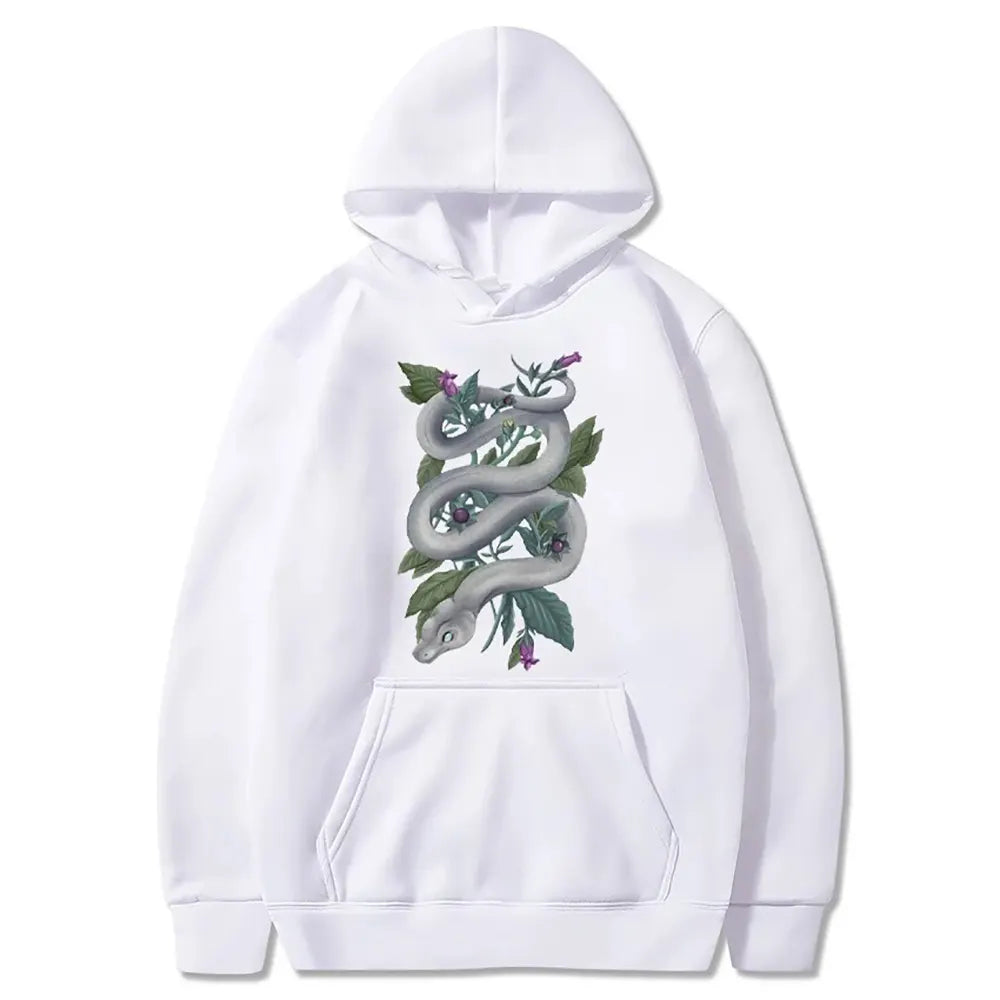 Snake and Flower Hoodie White Snakes Store™
