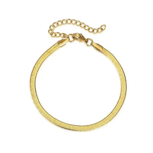 Snake String Bracelet Gold Width 4MM Snakes Store™