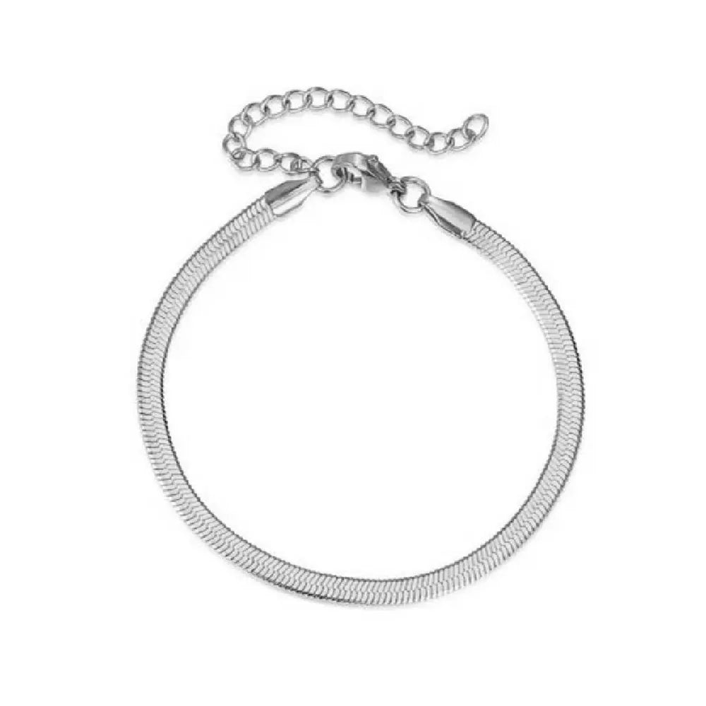 Snake String Bracelet Silver Width 4MM Snakes Store™