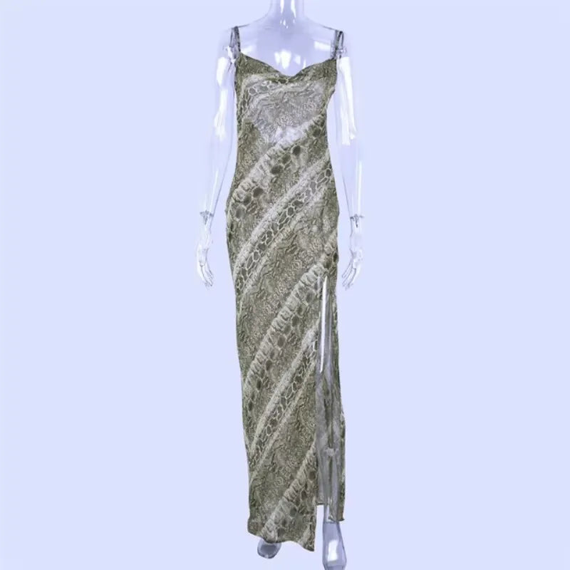 maxi dress snake print Snake Print Maxi Dress