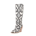 Womens Snakeskin Knee High boots - Vignette | Snakes Store