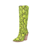 Womens Snakeskin Knee High boots - Vignette | Snakes Store