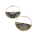 Snakeskin Hoop Earrings - Vignette | Snakes Store