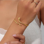 Solid Gold Snake Bracelet - Vignette | Snakes Store