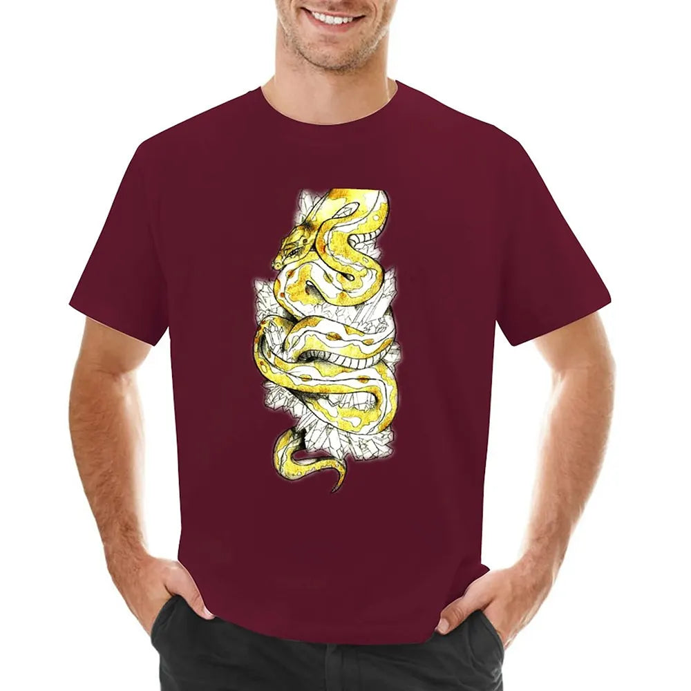 Yellow Crystal Snake T-Shirt Red Snakes Store™