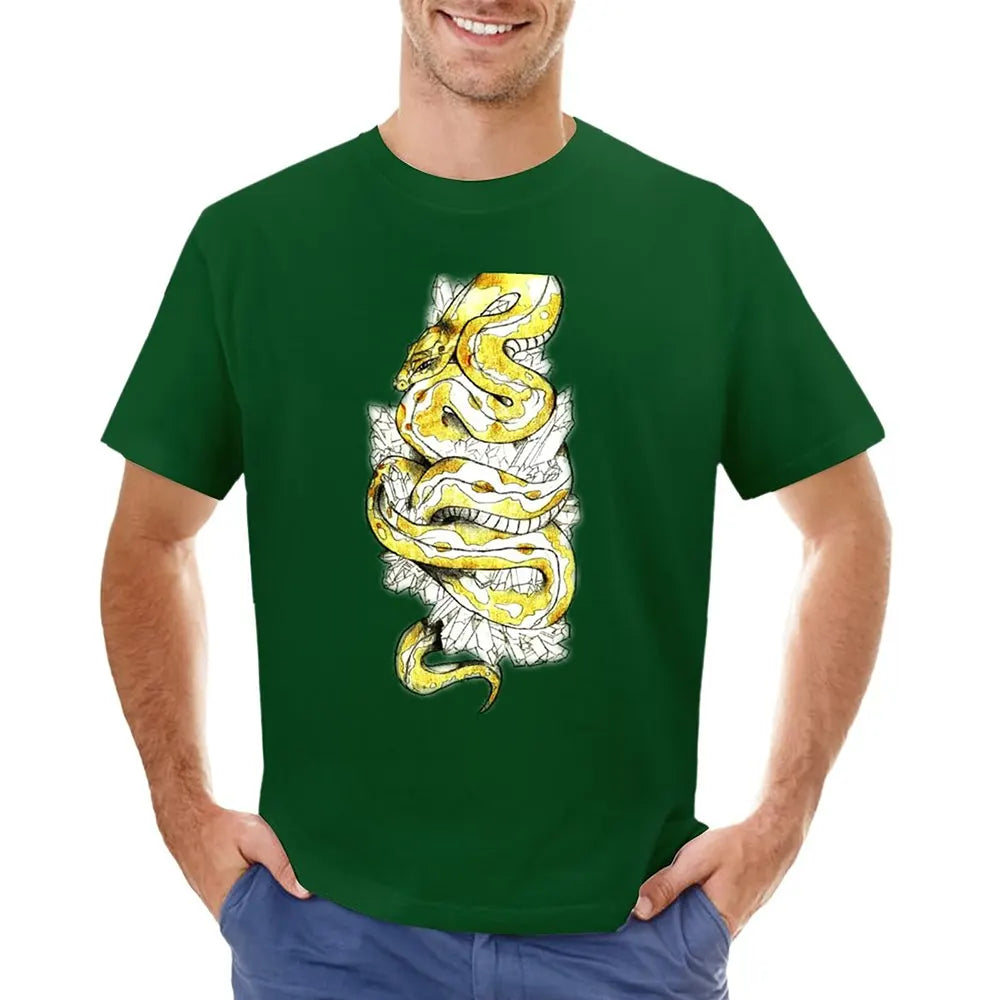 Yellow Crystal Snake T-Shirt Green Snakes Store™