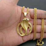 Yellow Gold Snake Pendant - Vignette | Snakes Store