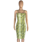 Yellow Snake Print Dress - Vignette | Snakes Store