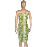 Yellow Snake Print Dress - Vignette | Snakes Store