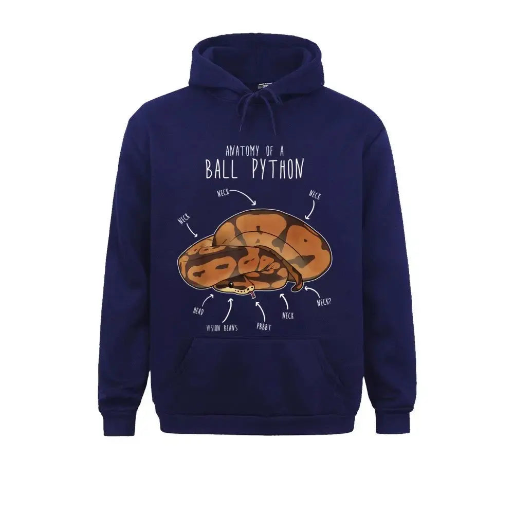 Ball Python Hoodie Blue Snakes Store™
