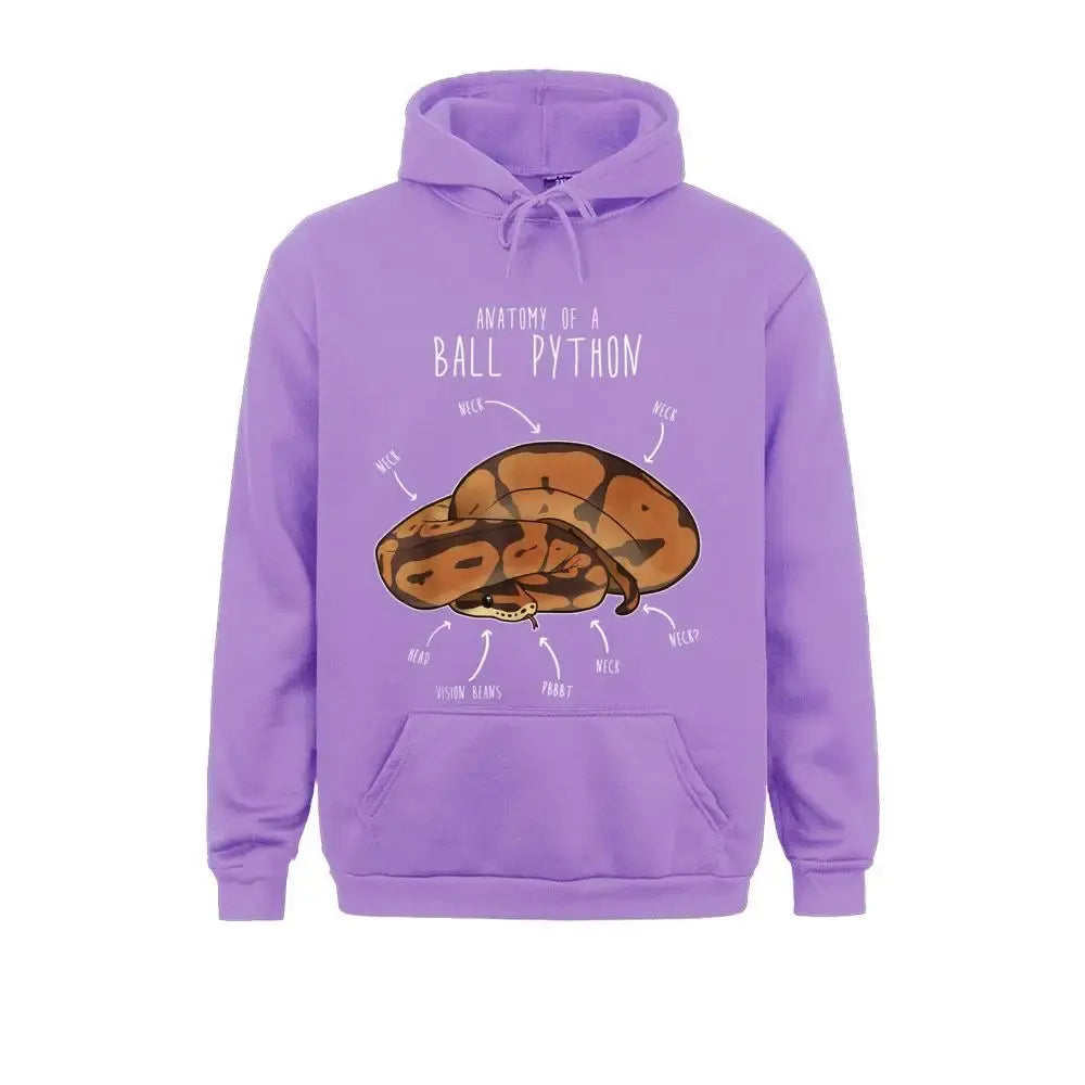 Ball Python Hoodie Purple Snakes Store™