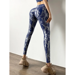 Blue Snake Print Leggings - Vignette | Snakes Store