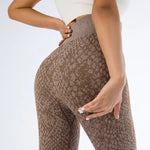 Brown Snake Print Leggings - Vignette | Snakes Store
