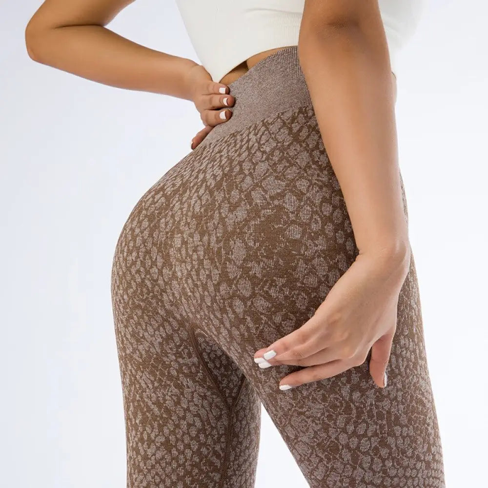 Brown Snake Print Leggings Snakes Store™