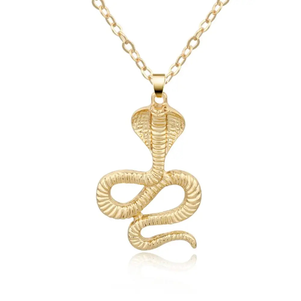 Cobra Pendant Gold 20" | 50cm 316L Stainless Steel Snakes Store™