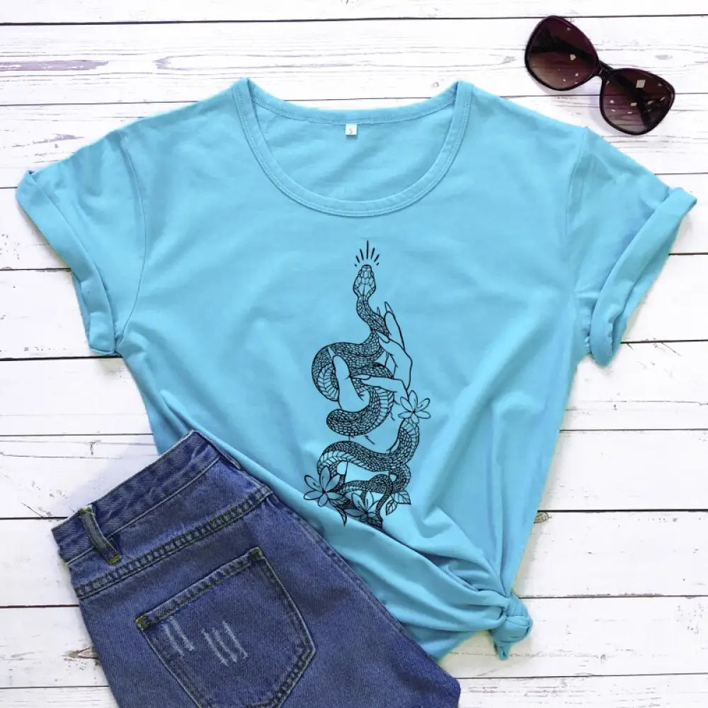 Cute Snake T-shirt Blue Snakes Store™