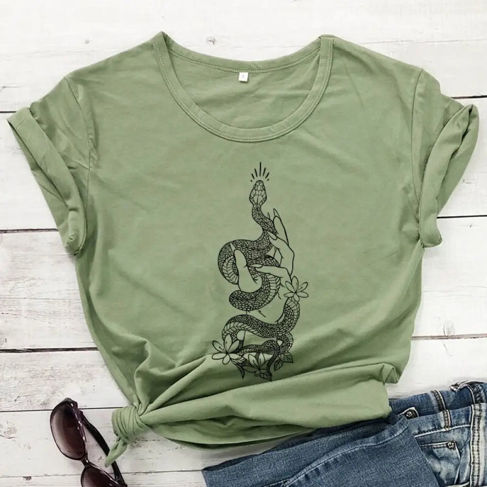 Cute Snake T-shirt Green Snakes Store™