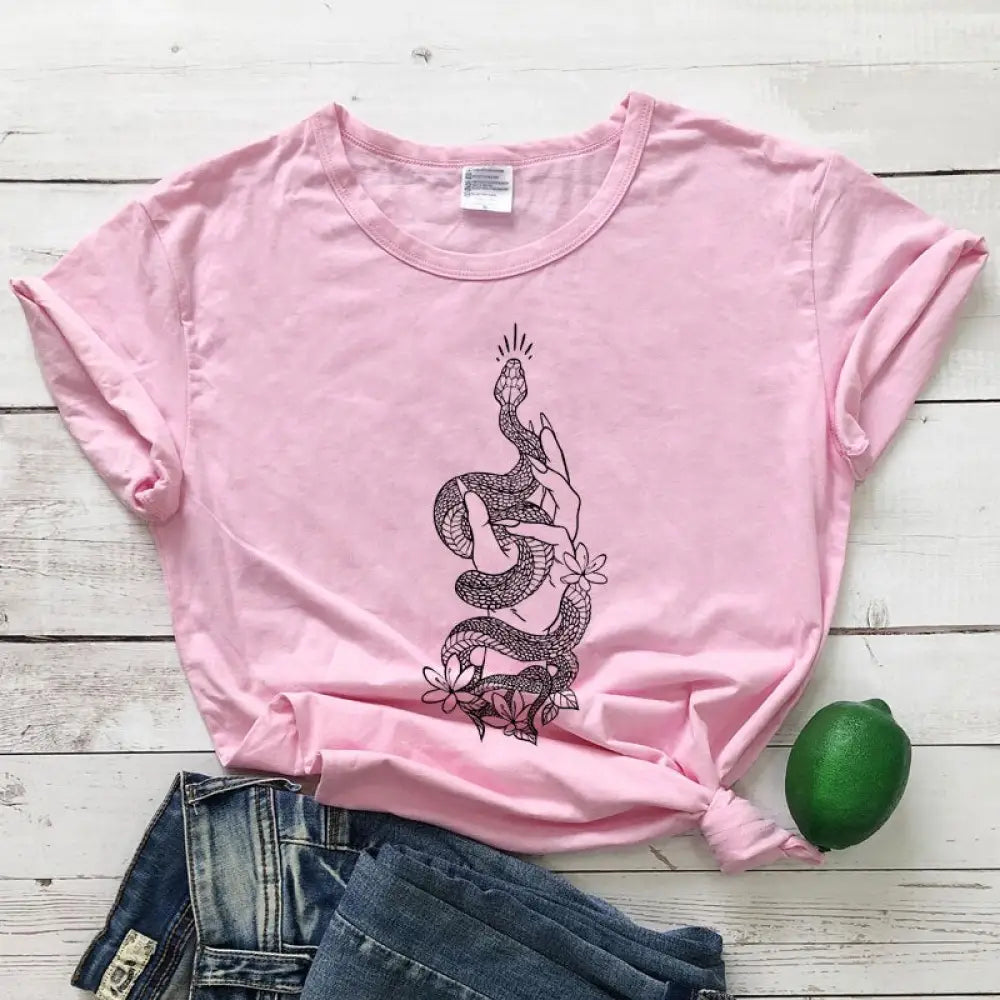 Cute Snake T-shirt Pink Snakes Store™