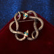 Double Snake Brooch