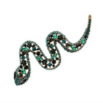 Emerald Snake Brooch - Vignette | Snakes Store