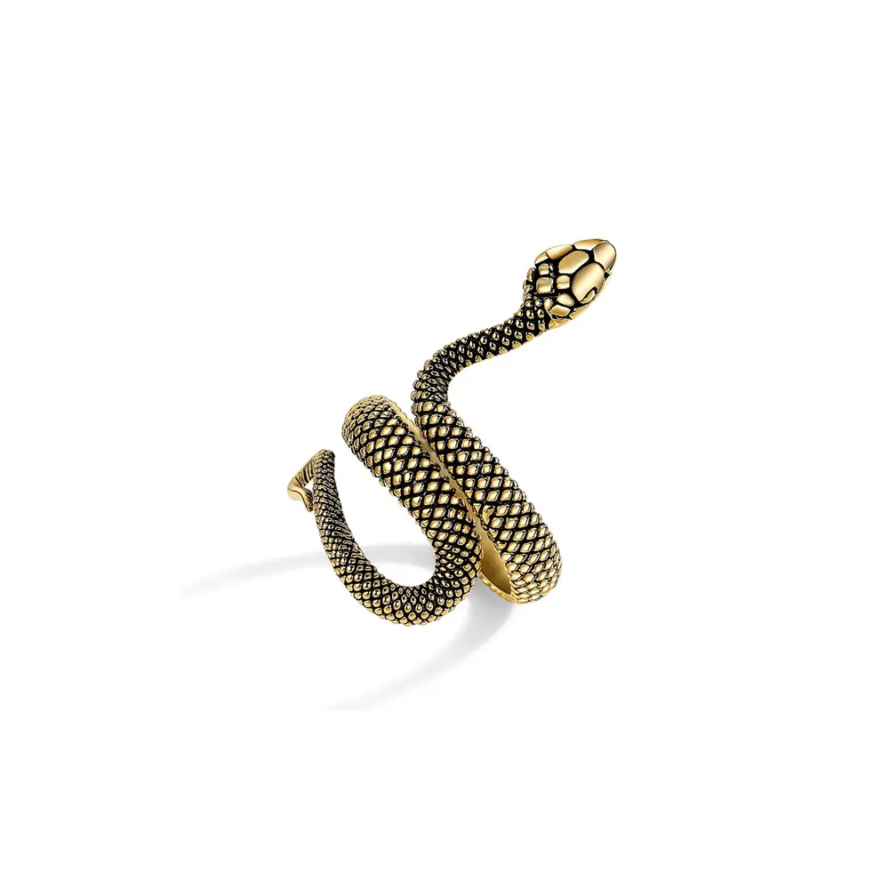 Gothic Snake Ring Gold Snakes Store™