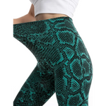 Green Snake Print Leggings - Vignette | Snakes Store