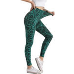 Green Snake Print Leggings - Vignette | Snakes Store