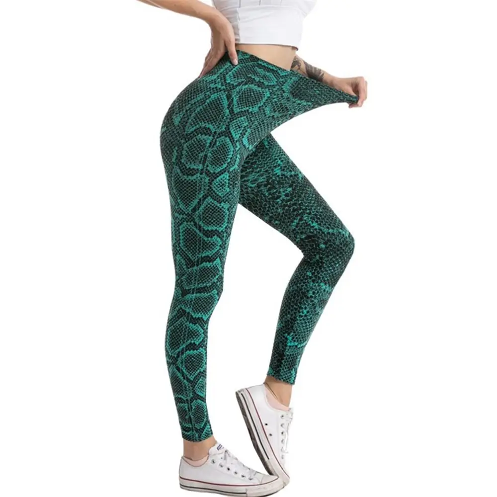 Green Snake Print Leggings Green Snakes Store™