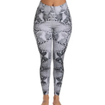 Grey Snake Print Leggings - Vignette | Snakes Store