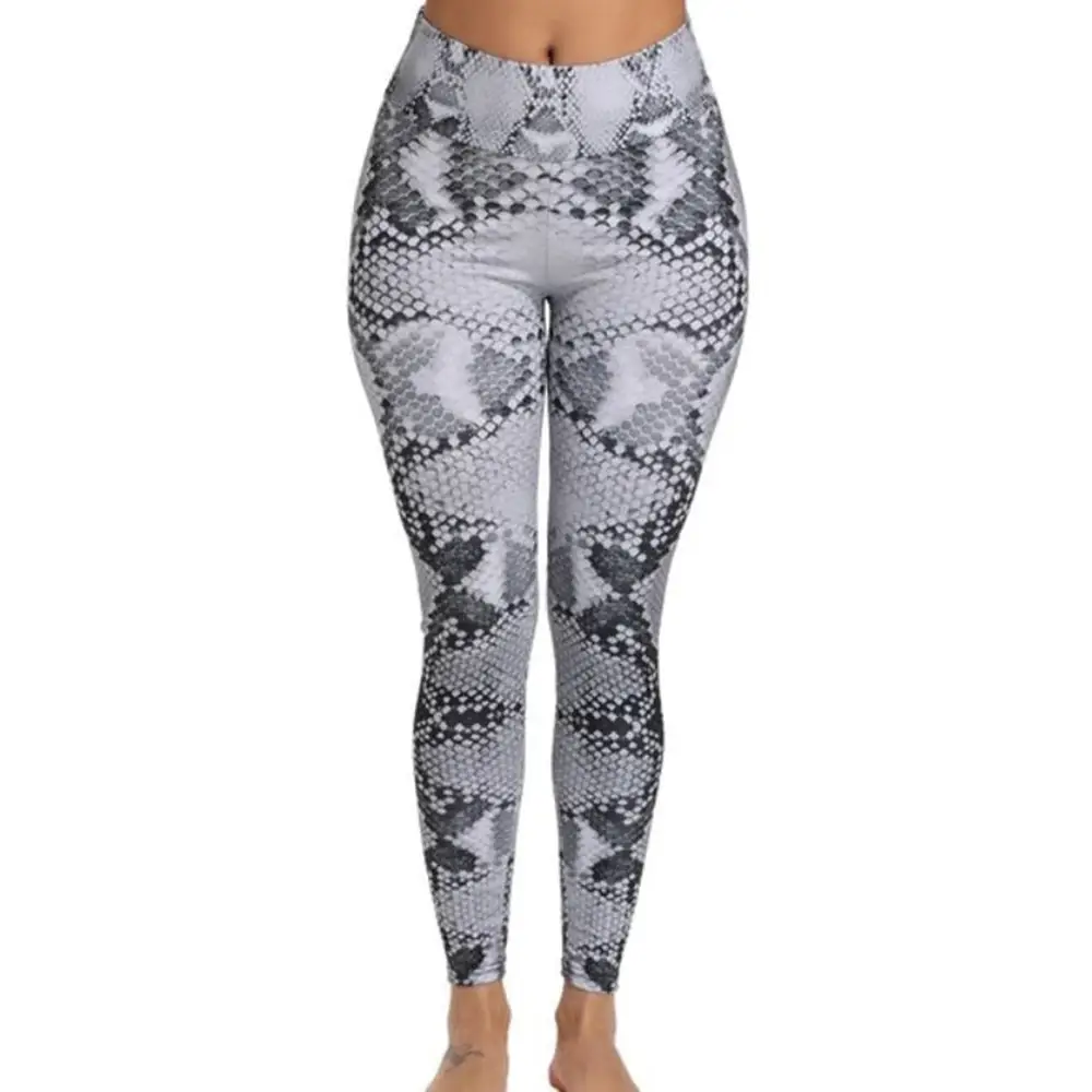 Grey Snake Print Leggings Snakes Store™