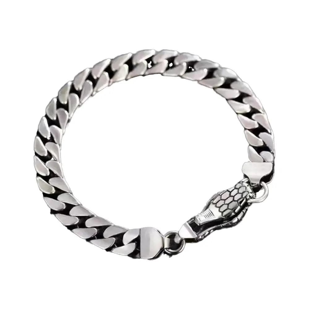 Men's Silver Snake Chain Bracelet Snakes Store™