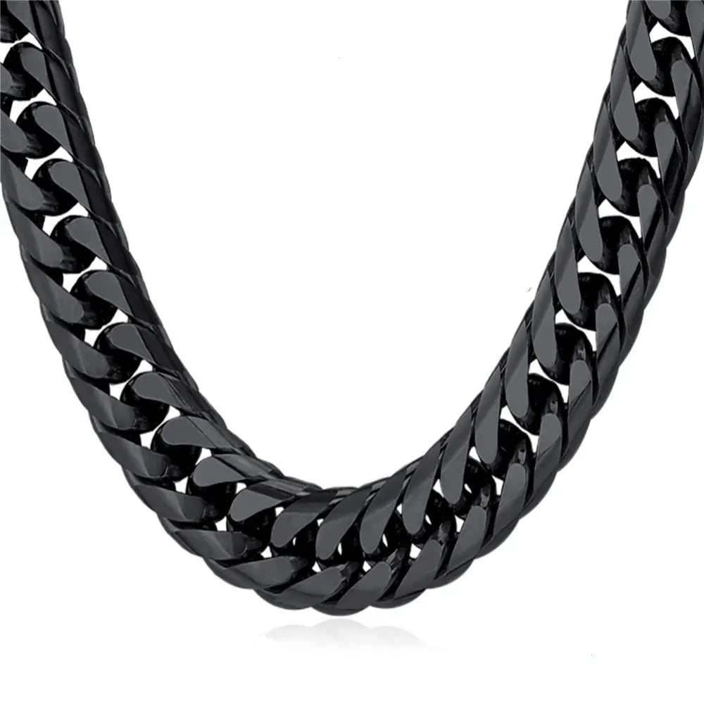 Men's Snake Chain Necklace Black 316L Stainless Steel Snakes Store™
