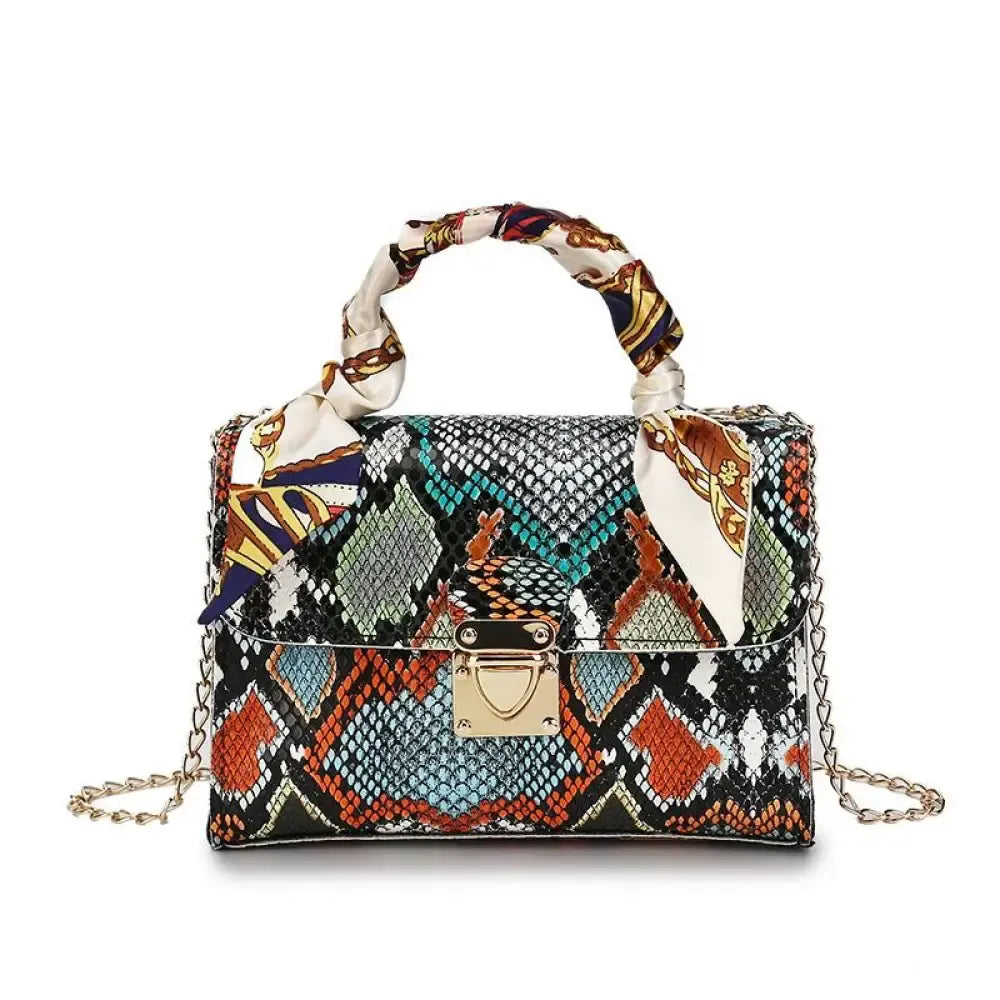 Multicolor Snakeskin Purse Snakes Store