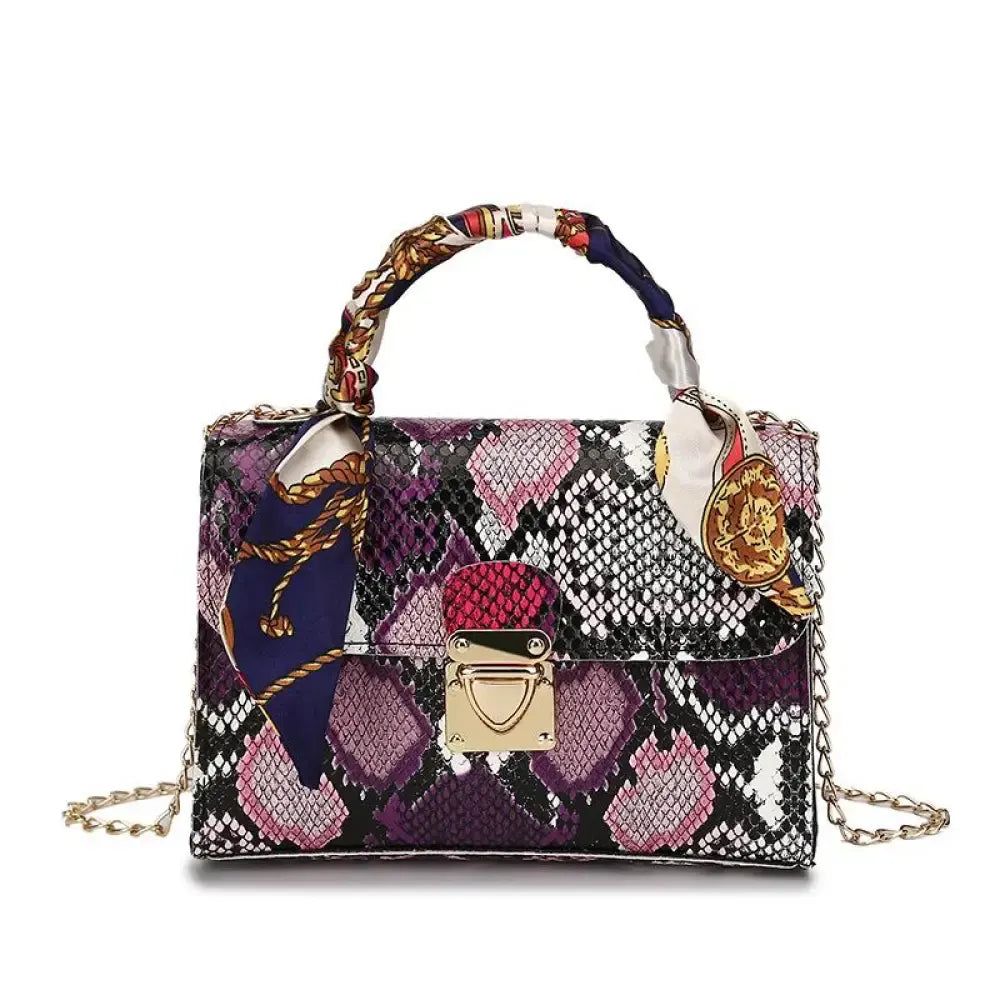 Multicolor Snakeskin Purse purple Snakes Store™