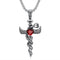 Python Pendant Red gem 316L Stainless Steel Snakes Store™