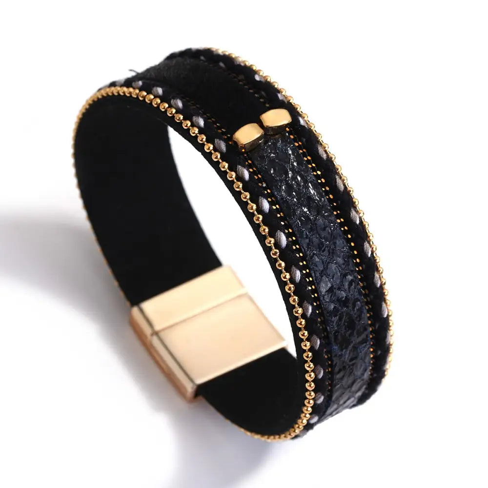 Python Skin Bracelet Black Snakes Store™