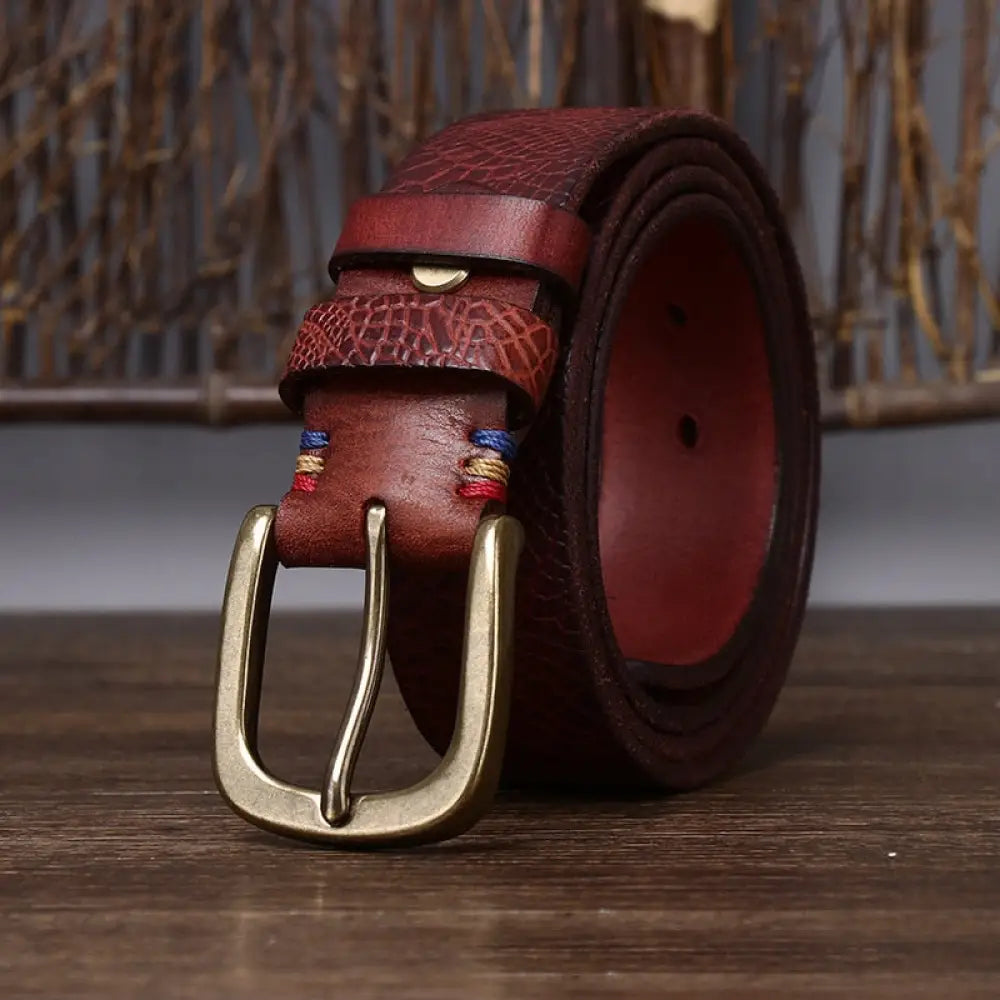 Rattlesnake Skin Belt Red Leather Snakes Store™