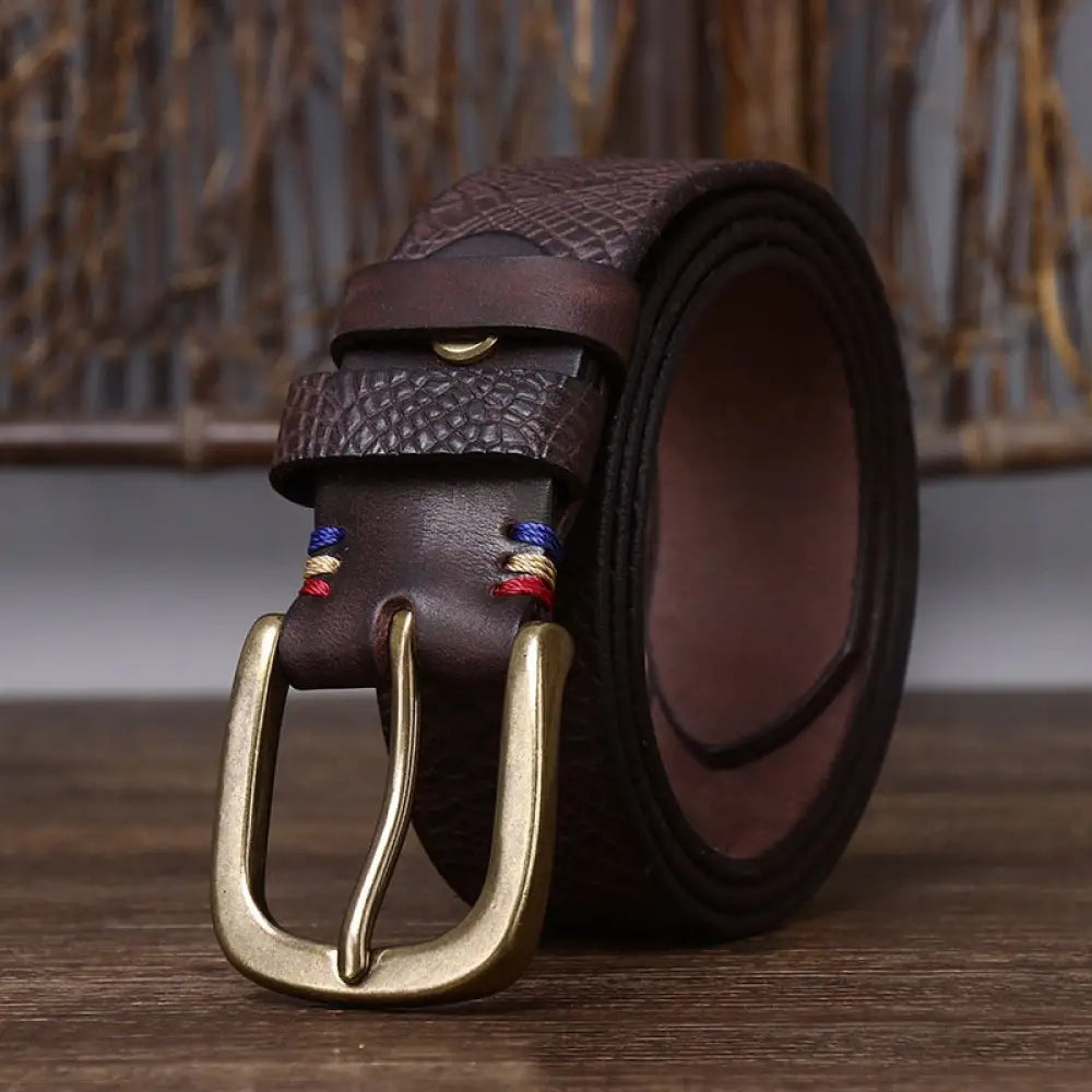 Rattlesnake Skin Belt Coffee Leather Snakes Store™