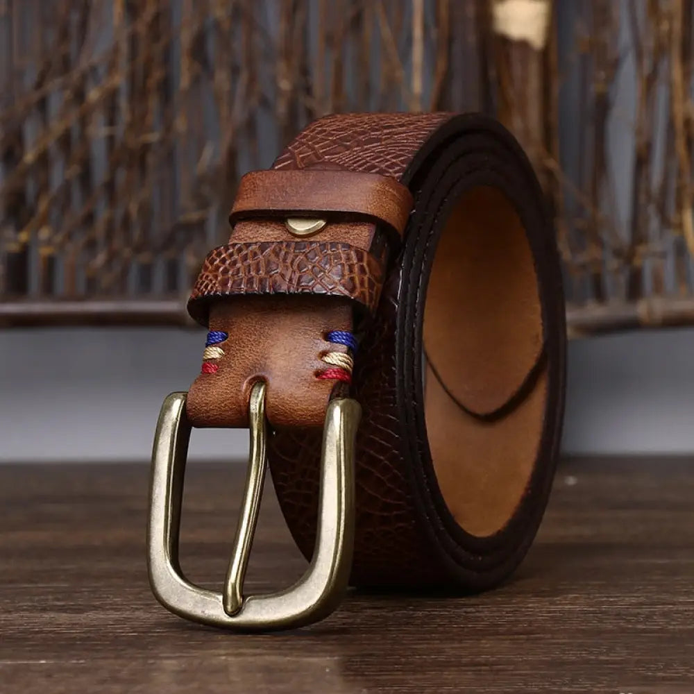 Rattlesnake Skin Belt Brown Leather Snakes Store™