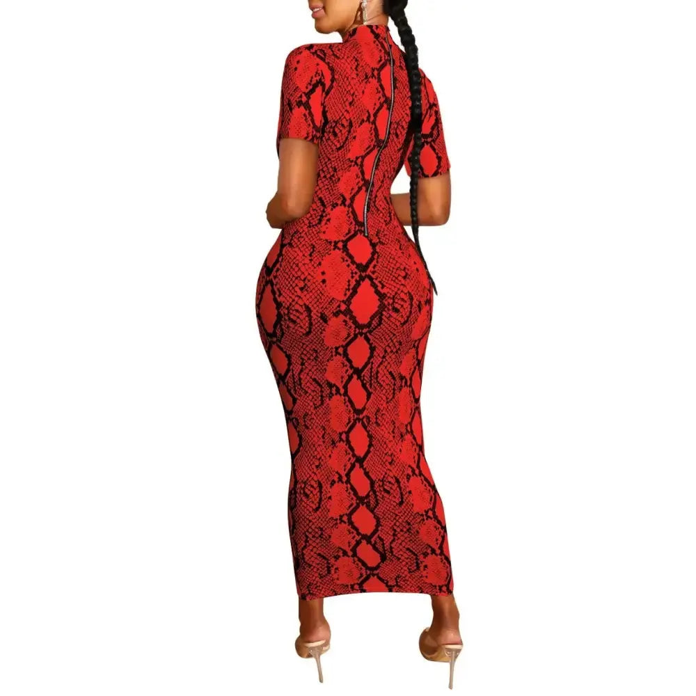 Red Snake Print Dress Snakes Store™